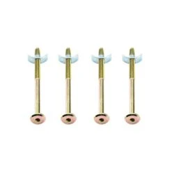 M6 Threaded Half Moon Mini Luna Washers With 140mm Furniture Connecting Bolts For Bunk Beds Cots - Set Of 16