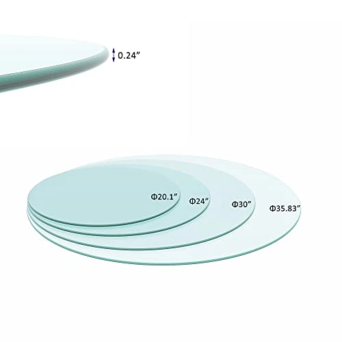 20" Inch Round Tempered Glass Table Top Clear Glass 1/4" Inch Thick Round Polished Edge (1/4" Thick Round Polished Edge, 20) 6 20" Inch Round Tempered Glass Table Top Clear Glass 1/4" Inch Thick Round Polished Edge (1/4" Thick Round Polished Edge, 20) - Image 4