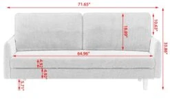 BONOFF Modern Sofa Bed Convertible Folding Futon L-Shape Sofa Storage Furniture Loveseat Folding Daybed Guest Bed For Compact Living Space, Apartment, Dorm Pink