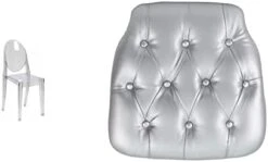 Flash Furniture Ghost Side Chair In Transparent Crystal & Hard Silver Tufted Vinyl Chiavari Chair Cushion 10 Flash Furniture Ghost Side Chair In Transparent Crystal & Hard Silver Tufted Vinyl Chiavari Chair Cushion -Amazon Store 31YmceL8kL. AC