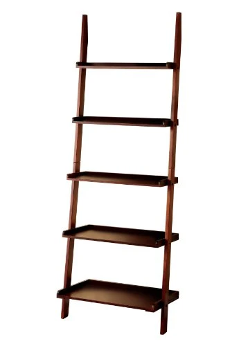 Furniture Of America Klaudalie 5-Tier Ladder Style Bookshelf, Cherry 3 Furniture Of America Klaudalie 5-Tier Ladder Style Bookshelf, Cherry