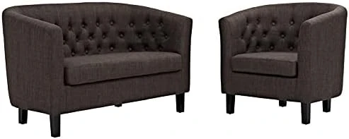 Modway Prospect Upholstered Fabric Living Room, Loveseat And Two Armchairs Set, Azure 9 Modway Prospect Upholstered Fabric Living Room, Loveseat And Two Armchairs Set, Azure - Image 7