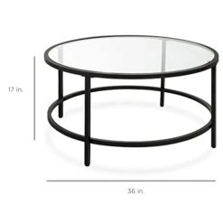 Best Choice Products 36in Modern Round Tempered Glass Accent Side Coffee Table For Living Room, Dining Room, Tea, Home Décor W/Metal Frame, Non-Marring Foot Caps - Black 12 Best Choice Products 36in Modern Round Tempered Glass Accent Side Coffee Table For Living Room, Dining Room, Tea, Home Décor W/Metal Frame, Non-Marring Foot Caps - Black -Amazon Store 31YtyKTF6CL