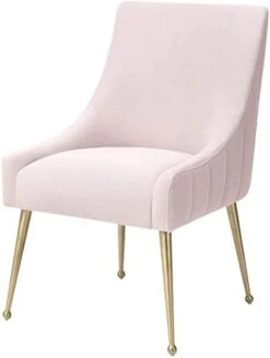 MEXIYA Irina Dining Chair Beige Easy Clean Velvet Upholstered Side Chair With Brushed Gold Leg -Amazon Store 31Yv3Wh7UdL. AC