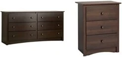 Prepac Sonoma 6 Drawer Double Dresser For Bedroom, Espresso & Fremont Nightstand, Tall 3-Drawer, Espresso -Amazon Store 31Z4zAfhQhL. AC