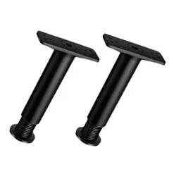 Homoyoyo 2pcs Bed Support Frame Black Bracket Plastic Steel Increased