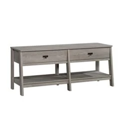 Sauder Trestle Credenza, For TV's Up To 60", Mystic Oak Finish