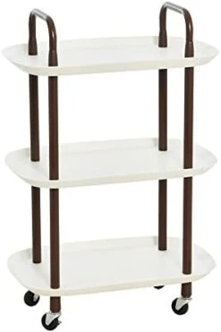 Main + Mesa Modern Plastic And Metal 2-Tier Trolley, Black And Dark Green -Amazon Store 31ZLF4grDL. AC