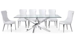 Modern Cortez 79" Clear Glass Dining Table With Polished Stainless Steel Base 11 Modern Cortez 79" Clear Glass Dining Table With Polished Stainless Steel Base -Amazon Store 31ZhUChf5GL