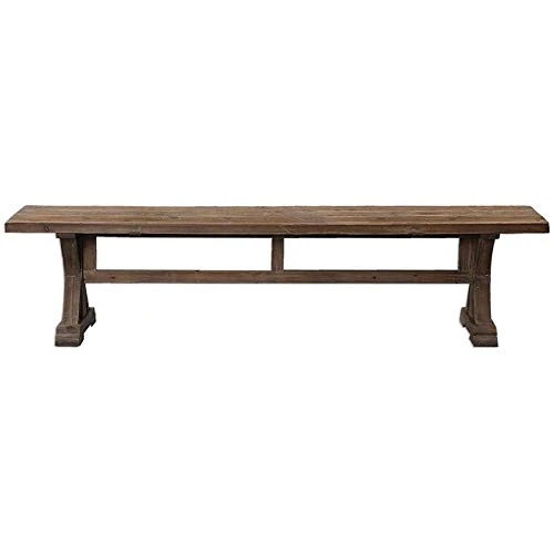 Uttermost Stratford Gray Wash Wood Bench 6 Uttermost Stratford Gray Wash Wood Bench - Image 4