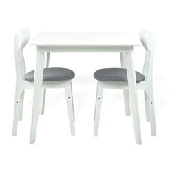 Yumiko Solid Wood Square Dining Table Kitchen Modern, White Color 11 Yumiko Solid Wood Square Dining Table Kitchen Modern, White Color -Amazon Store 31ZmGHYmd0L