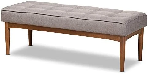 Baxton Studio Sanford Dining Banquettes Tan Faux Leather Upholstered And Walnut Brown Finished Wood 2-Piece Dining Nook Banquette Set 13 Baxton Studio Sanford Dining Banquettes Tan Faux Leather Upholstered And Walnut Brown Finished Wood 2-Piece Dining Nook Banquette Set - Image 11