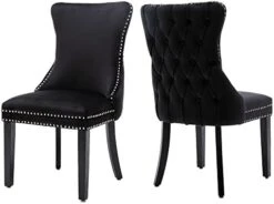 KCC Velvet Dining Chairs Set Of 4, Tufted Upholstered Wingback High-end Dining Kitchen Chair With Nailhead Solid Wood Legs, Contemporary Nikki Collection Modern Style, Beige 26 KCC Velvet Dining Chairs Set Of 4, Tufted Upholstered Wingback High-end Dining Kitchen Chair With Nailhead Solid Wood Legs, Contemporary Nikki Collection Modern Style, Beige -Amazon Store 31ZpBnx7zcL. AC