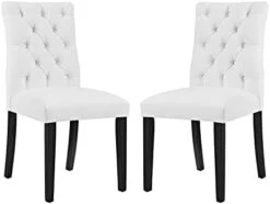 Modway Duchess Dining Chair Vinyl Set Of 4, Four, White -Amazon Store 31a21TpGLuL. AC