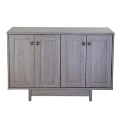 ICE ARMOR JET99600-2121 4-Door Sideboard With Two Storage Cabinets 47" W Credenza Dining Server Cupboard Buffet Table In Distressed Grey Finish -Amazon Store 31a2B7FJ6zL