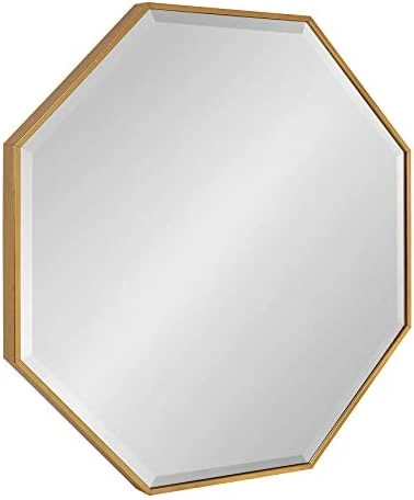 Kate And Laurel Rhodes Modern Octagon Wall Mirror, Black 25x25 Inches 11 Kate And Laurel Rhodes Modern Octagon Wall Mirror, Black 25x25 Inches - Image 9