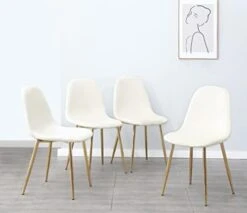 Pozbee Velvet Dining Chairs Set Of 4, Midcentury Modern Kitchen Chairs With Gold Chrome Legs, Elegant Dining Room Chairs (Dark Green) -Amazon Store 31a9vhftGqL. AC 1