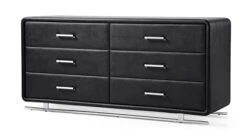 Zuri Vetro Accent Chest In Black Leatherette With Six Soft-Close Drawers 14 Zuri Vetro Accent Chest In Black Leatherette With Six Soft-Close Drawers -Amazon Store 31aAYDauxfL