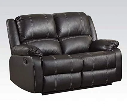 Elountik Modern Zuriel Motion Reclining Loveseat With Tight Back & Seat Cushion,Tight Pillow Top Arm, Recliner Loveseat With Motion Reclining Mechanism For Living Room (Black PU, Reclining Loveseat) 4 Elountik Modern Zuriel Motion Reclining Loveseat With Tight Back & Seat Cushion,Tight Pillow Top Arm, Recliner Loveseat With Motion Reclining Mechanism For Living Room (Black PU, Reclining Loveseat) - Image 2