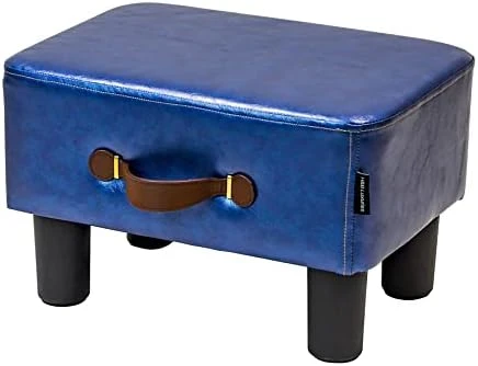 H&B Luxuries Footstool Small Ottoman, PU Leather Small Ottoman Foot Rest,16.14" Extended Rectangular Footstool With Carry,Ottoman For Living Room, Bedroom, Couch,Patio,Cloakroom (Light Brown) 13 H&B Luxuries Footstool Small Ottoman, PU Leather Small Ottoman Foot Rest,16.14" Extended Rectangular Footstool With Carry,Ottoman For Living Room, Bedroom, Couch,Patio,Cloakroom (Light Brown) - Image 11