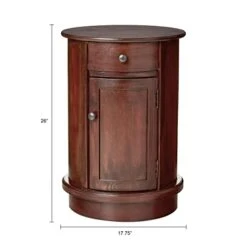 Decor Therapy Keaton Traditional Round Side Storage End Table, 26" X 17.75", Vintage Cherry 9 Decor Therapy Keaton Traditional Round Side Storage End Table, 26" X 17.75", Vintage Cherry -Amazon Store 31aeVmX2nUL