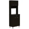 Helis 60 Kitchen Pantry 66,5" H With Microwave Shelf, Two Storage Cabinets, Black -Amazon Store 31b9x0lnCFL