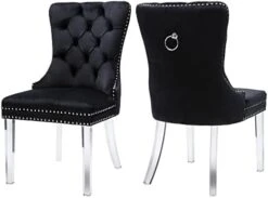 Civama Velvet Loveseat Settee, Nikki Collection Modern Dining Chair, Upholstered Contemporary Banquette Bench With Back, Button Tufted Comfy Accent Sofa Couch With Solid Wood Legs, Dark Gray -Amazon Store 31bSpVMO2gL. AC