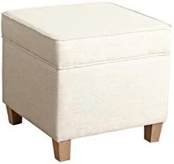 Homepop Home Decor | K7342-F2067 | Classic Square Storage Ottoman With Lift Off Lid | Ottoman With Storage For Living Room & Bedroom, Cream Woven -Amazon Store 31bT4H4BAuL. AC