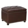 Decent Home Leather Storage Ottoman Foot Rest Stool With Nailhead Trim (Dark Brown) 1 Decent Home Leather Storage Ottoman Foot Rest Stool With Nailhead Trim (Dark Brown) -Amazon Store 31bo9mRs3aL