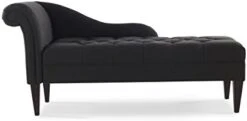 Jennifer Taylor Home Harrison Tufted Roll Arm Chaise Lounge, Jet Black 65D X 28W X 31H In 17 Jennifer Taylor Home Harrison Tufted Roll Arm Chaise Lounge, Jet Black 65D X 28W X 31H In -Amazon Store 31cZF0eE0L. AC