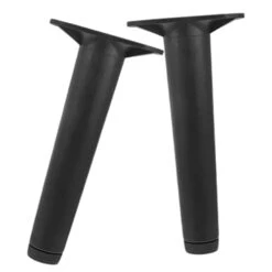JEWEDECO 2pcs Bed Support Frame Bed Replacement Parts Bed Frame Support Replacement Bed Frame Legs Replacement Bracket Telescopic Black Plastic Steel Replacement Bed Center Leg