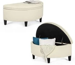 Joveco 43.5" Storage Bench- Velvet Half Moon Ottoman- Tufted Storage Ottoman With Rivet- Half Moon Storage Ottoman- Toy Chests & Storage Bench For Bedroom And Entryway (Gray) 22 Joveco 43.5" Storage Bench- Velvet Half Moon Ottoman- Tufted Storage Ottoman With Rivet- Half Moon Storage Ottoman- Toy Chests & Storage Bench For Bedroom And Entryway (Gray) -Amazon Store 31cgv9Kj5hL. AC