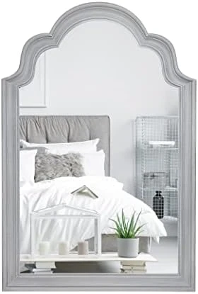 Sheffield Home 27x40 Inch Enchanted Arch Wall Mirror, Mirror For Entryway, Living Room, Bathroom, Distressed Pink 11 Sheffield Home 27x40 Inch Enchanted Arch Wall Mirror, Mirror For Entryway, Living Room, Bathroom, Distressed Pink - Image 9