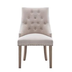 NOBPEINT Dining Chair Beige Fabric Leisure Padded Ring Chair, Nailed Trim, Set Of 2 -Amazon Store 31cpGtLVRwL