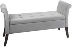 Silverwood Vanessa Fur Storage Bench, White -Amazon Store 31cqCI1dRRL. AC 1