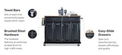 Homestyles Kitchen Cart With Storage Dolly Madison, 48.25 Inches Wide, Black 12 Homestyles Kitchen Cart With Storage Dolly Madison, 48.25 Inches Wide, Black -Amazon Store 31cus3BLsEL