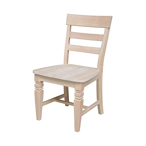 International Concepts Java Chair With Solid Wood Seat, Unfinished 3 International Concepts Java Chair With Solid Wood Seat, Unfinished