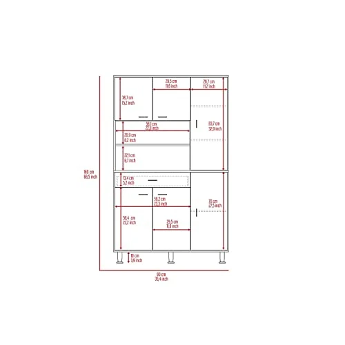 Boahaus Orange Pantry (White) 6 Boahaus Orange Pantry (White) - Image 4