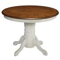 French Countryside Oak/White 42" Round Pedestal Dining Table With 4 Chairs By Home Styles -Amazon Store 31dCCNi8hgL