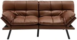 ZCMEB Convertible Futon Sofa Bed Memory Foam Couch Sleeper W/Adjustable Armrest Brown -Amazon Store 31dKpbv5ilL. AC