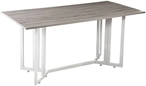 SEI Furniture Driness Drop Leaf Console To Dining Convertible Table, Weathered Gray, White 7 SEI Furniture Driness Drop Leaf Console To Dining Convertible Table, Weathered Gray, White - Image 5