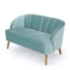 Christopher Knight Home Amaia Modern Velvet Sofa, Seafoam Blue / Walnut -Amazon Store 31eGrIj8MnL