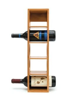 Lipper International 8305 Bamboo Wood Stackable 5-Bottle Wine Rack, 20-3/4" X 5-3/8" X 4-3/4" -Amazon Store 31eJn5jVg5L