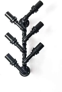 KINMADE Industrial Wine Racks Wall Mounted With Stem Glass Holder,Metal Hanging Wine Holder Wine Accessories -Amazon Store 31emT6KC2YL. AC