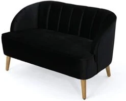 Christopher Knight Home Amaia Modern Velvet Sofa, Seafoam Blue / Walnut -Amazon Store 31ev5UhM7kL. AC