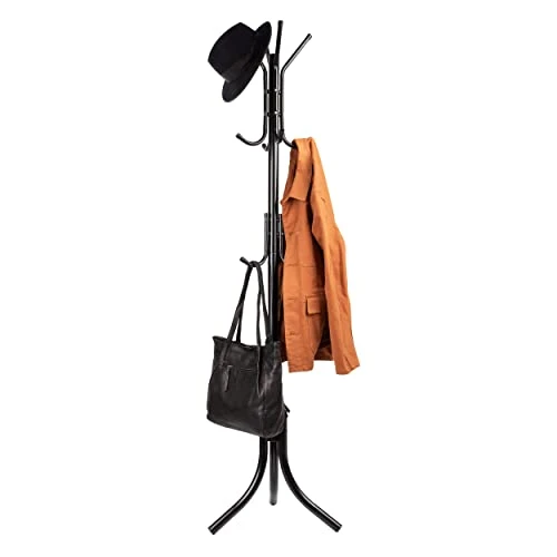 Mind Reader COATRACK11 Standing Metal Coat Rack Hat Hanger 11 Hook For Jacket, Purse, Scarf, Umbrella Tree Stand, Black 3 Mind Reader COATRACK11 Standing Metal Coat Rack Hat Hanger 11 Hook For Jacket, Purse, Scarf, Umbrella Tree Stand, Black