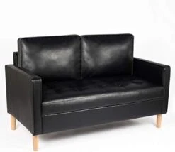 AILEEKISS Mid-Century Sectional Sofa Sets 3 Pieces Faux Leather Loveseat Couches With 2 USB Living Room Furniture Accent Arm Chairs For Small Space, Apartment, Office (1-Seater+1-Seater+3-Seater) -Amazon Store 31eyqcIEiWL. AC