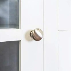 Walker Edison Charlotte Classic Glass Door Storage Buffet, 52 Inch, White -Amazon Store 31ezrqjxdIL