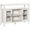 HOMCOM Farmhouse Sideboard Buffet Cabinet, Coffee Bar Cabinet With Storage Shelves, Kitchen Cabinet With 2 Framed Glass Doors And Anti-Topple, White 2 HOMCOM Farmhouse Sideboard Buffet Cabinet, Coffee Bar Cabinet With Storage Shelves, Kitchen Cabinet With 2 Framed Glass Doors And Anti-Topple, White -Amazon Store 31fBVNSdqZL