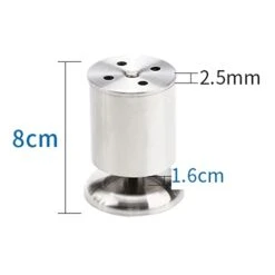 YVAILO 8 Pieces Of Silver Alloy Pad, Adjustable, Thickened Alloy, Anti-Slip Shock, Suitable For Sofa Foot, Bed, Table Foot TV Coffee Table, Cabinet Foot -Amazon Store 31fGwijTbjL